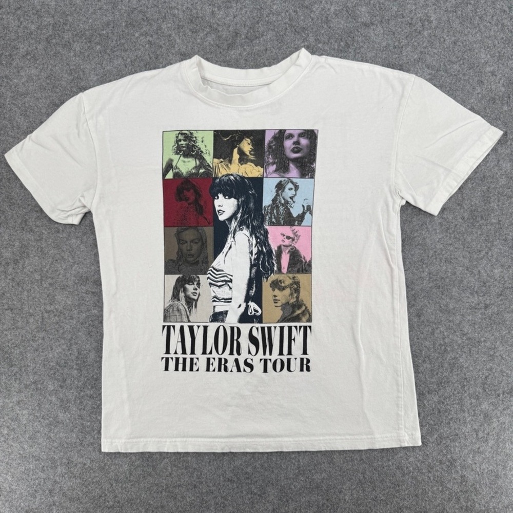 Taylor Swift T-Shirt Women S The Eras Tour 2023 White Graphic Concert EUC